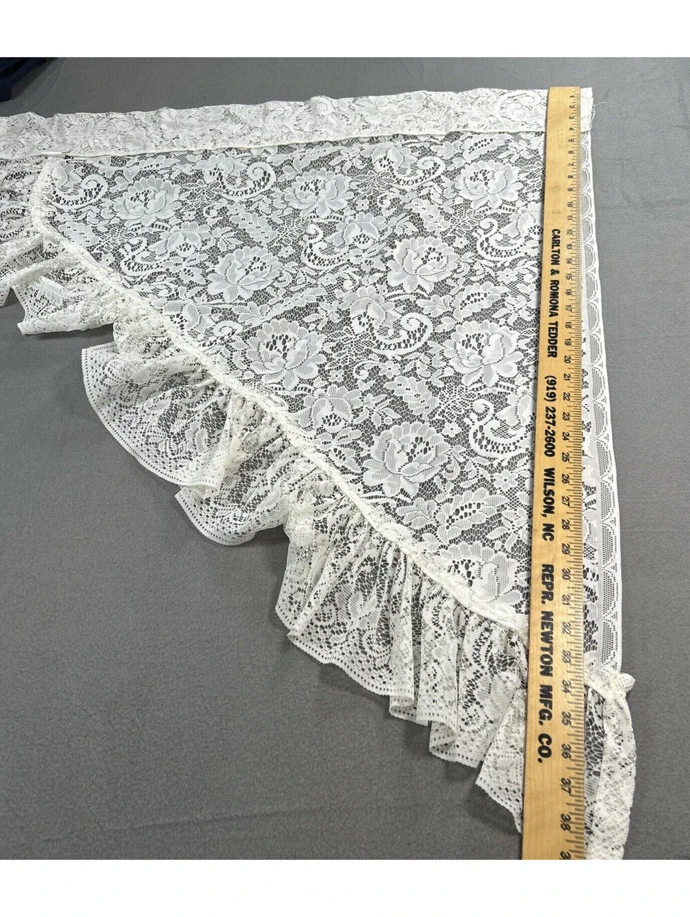 Vintage Ivory 3 Piece Lace Curtains 59
